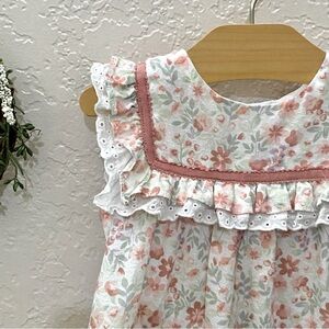 Cupcakes & Cashmere Baby Girl Floral Dress ~ Size 12-18m